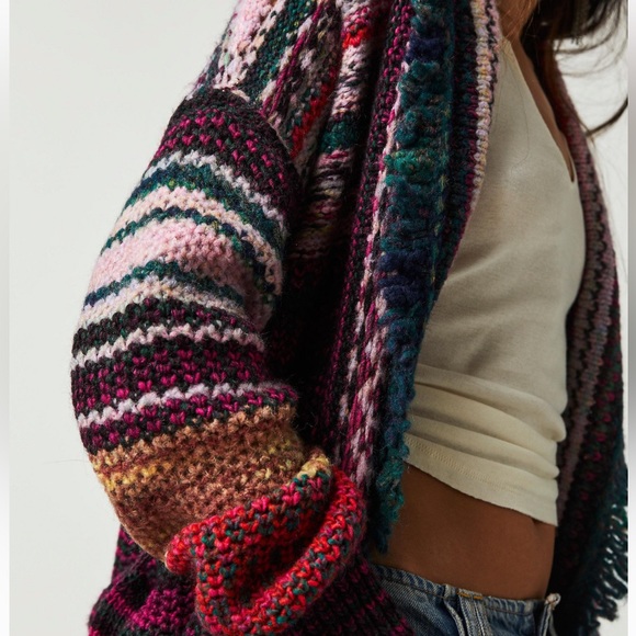 FREE PEOPLE MORGANA CARDI IN JEWEL NEW S/M & M/L - Picture 3 of 8